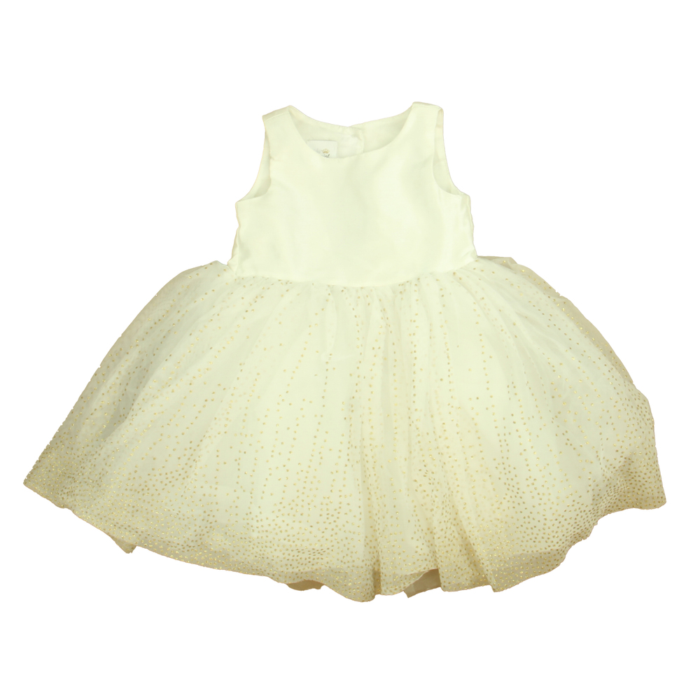 Special Editions Girls White | Gold Special Occasion Dress size: 18 Months